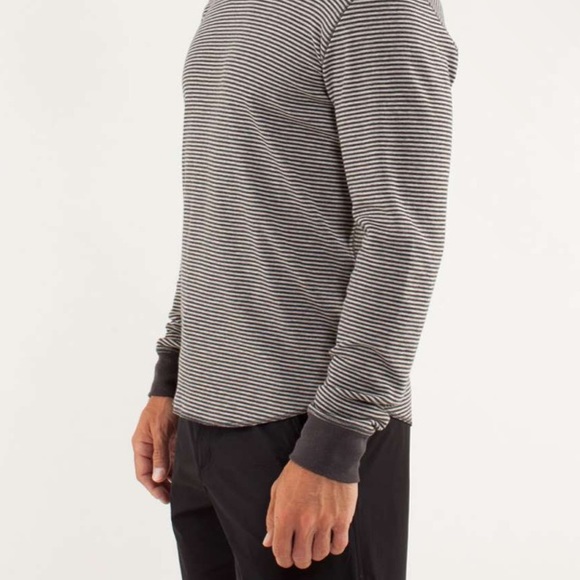 lululemon Organic Cotton Reversible Binary Long Sleeve Crew Shirt - Picture 3 of 13